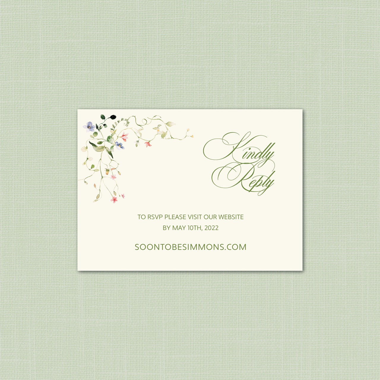 Wedding   |    Wildflower Collection    |    RSVP Card