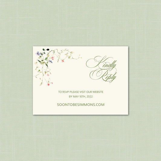 Wedding   |    Wildflower Collection    |    RSVP Card