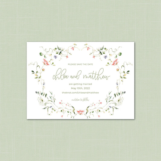 Wedding   |   Wildflower Collection    |   Save the Date (5x7 Inch)