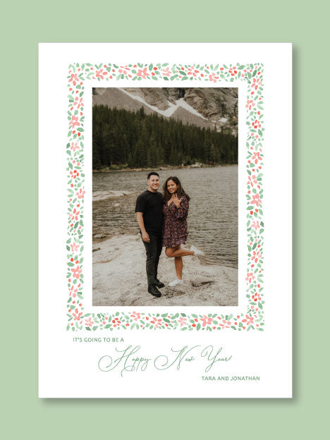 Holiday Photo Card    |    Abstract Poinsettia