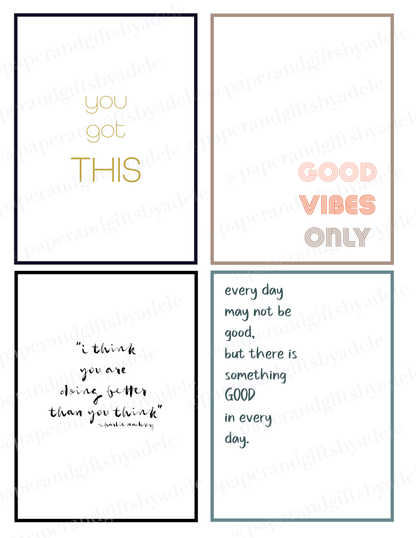 Printables - Encouragement Cards for Students or Teachers