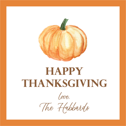 Gift Tag or Sticker   |   Pumpkin Thankful for You