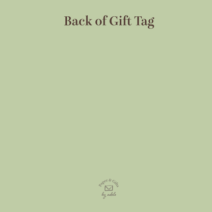 Holiday Gift Tag or Sticker    |    Brown and Green Plaid