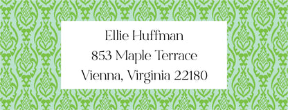 Return Address Labels   Green & Blue Ikat I