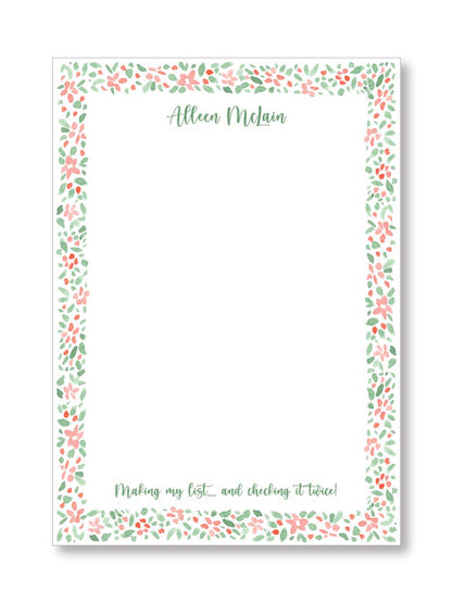 Holiday Notepad  |   Abstract Poinsettia