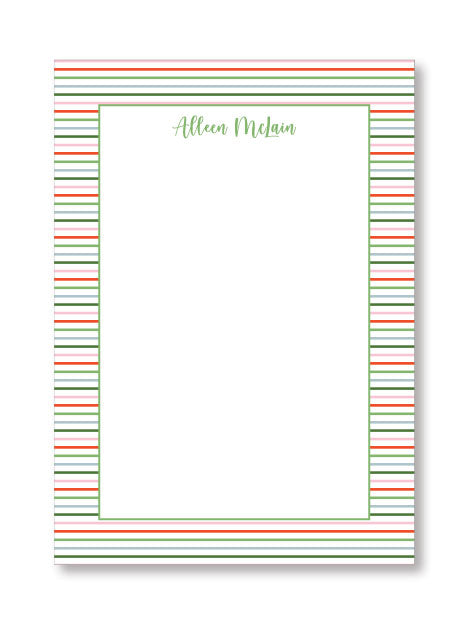 Holiday Notepad  |   Holiday Stripes