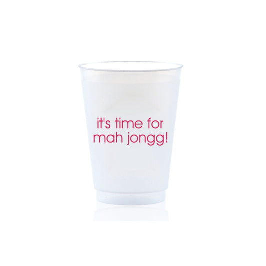 Mah Jongg cups, It's Time for Mah Jongg, Pink Mah Jongg