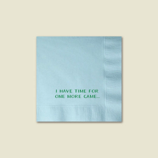 Game Night Napkins, Poker, Mahjong, Canasta, Blue Party Napkins, Game Night