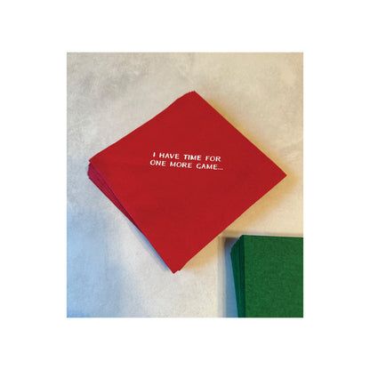 Game Night Napkins, Poker, Mahjong, Canasta, Red Party Napkins, Game Night