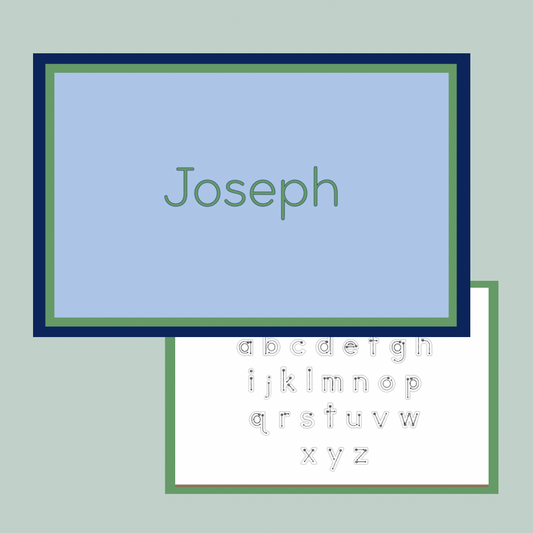 Laminated Placemat   |   Navy & Green