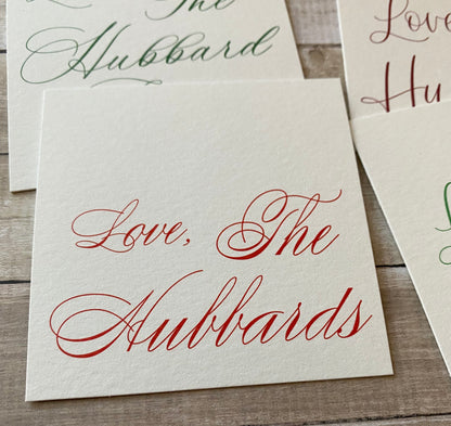 Gift Tag   |    Signature   |    Love From