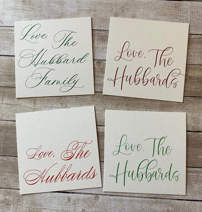 Gift Tag   |    Signature   |    Love From