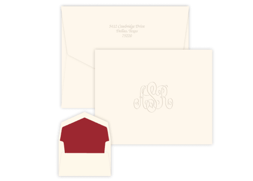Classic Monogram Folded Notes - Paper & Gifts By Adele