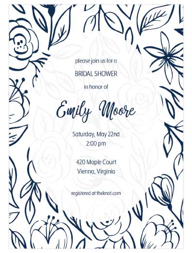 Invitation  |    Navy Roses