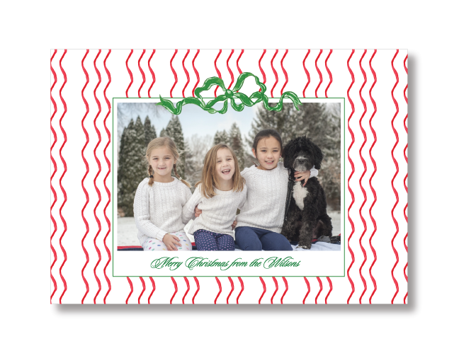 Holiday Photo Card    |    Candy Cane Christmas (Green)