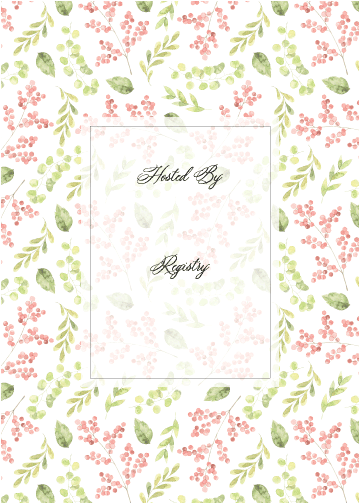 Invitation    |    Greenery with Pink Berry Branches II