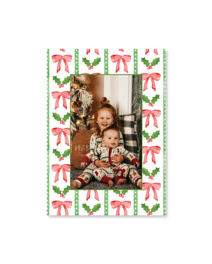 Holiday Photo Card   |    Red Bow Stripe
