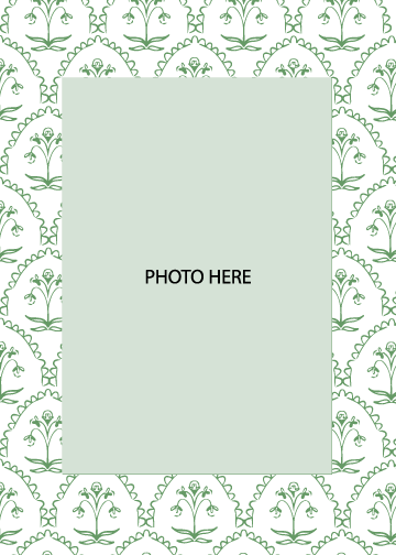 Photo Card   |    Block Print Scallop