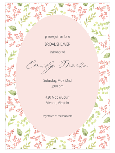 Invitation  |    Pink Berry Branches