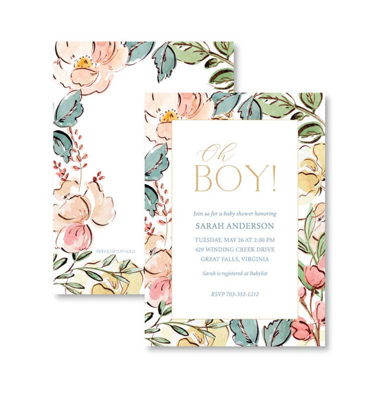 Invitation  |    Blue Spring Floral