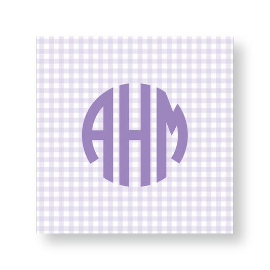 Gift Tag or Sticker or Bag Tag   |   Lavender Gingham