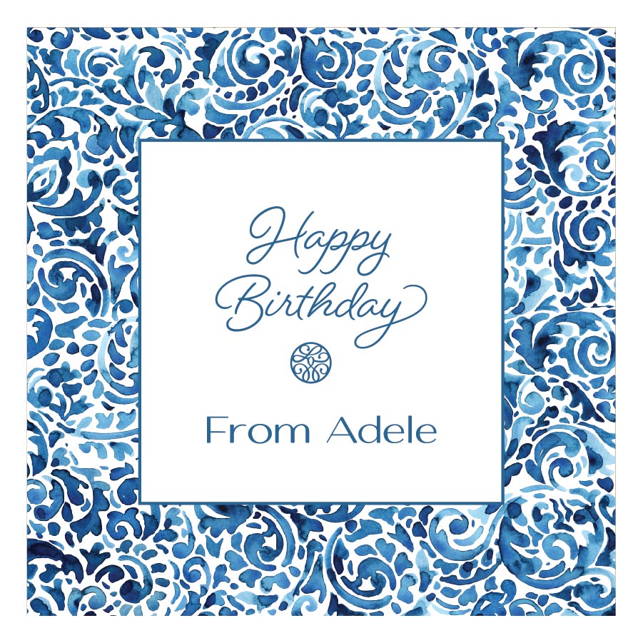 Gift Tag or Sticker    |   A Gift From    |    Blue Waves