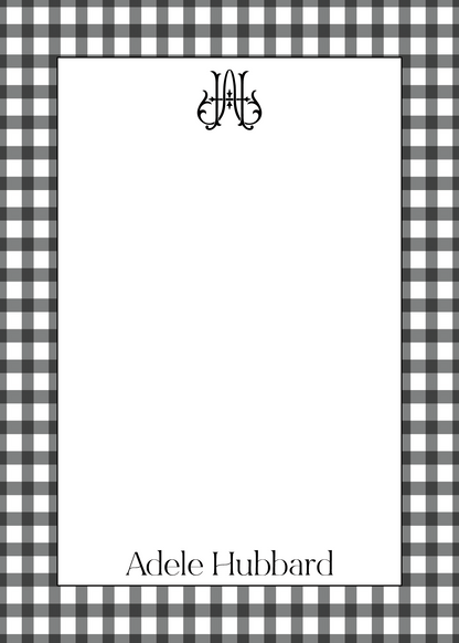Notepad   |   Black Gingham