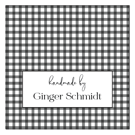 Gift Tag or Sticker   |     Maker Tag    |    Black Gingham