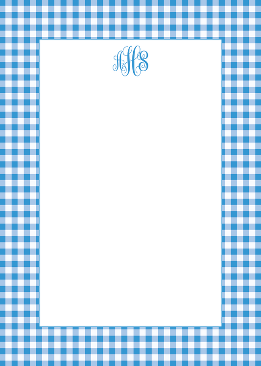 Notepad   |   Bright Blue Gingham