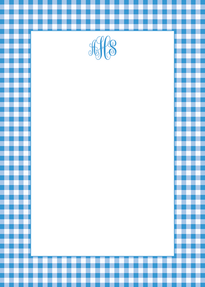 Notepad   |   Bright Blue Gingham