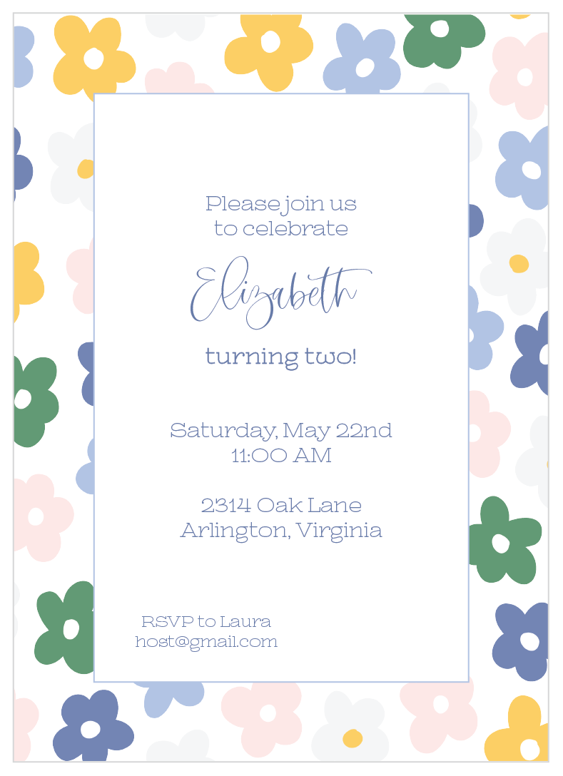 Invitation  |    Bright Flowers