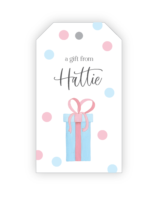 Gift Tag   |   Blue Gift