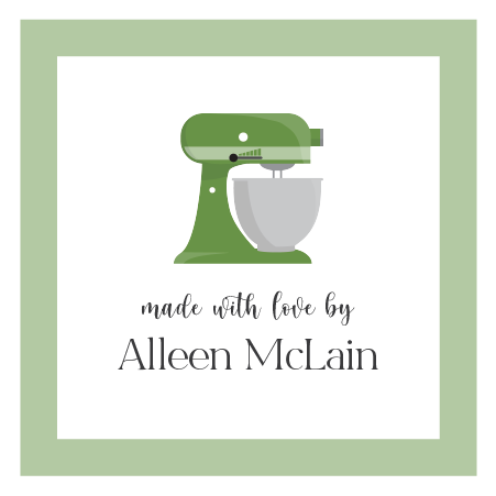 Gift Tag or Sticker    |      Green Border     |    From The Kitchen Of