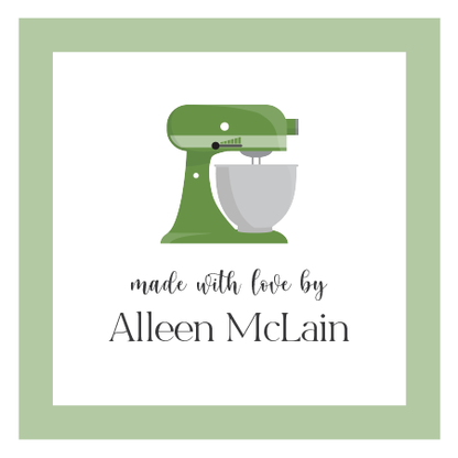 Gift Tag or Sticker    |      Green Border     |    From The Kitchen Of