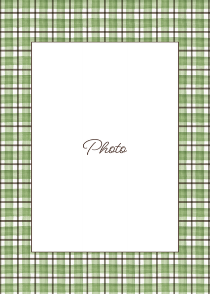 Holiday Photo Card   |    Green and Brown Plaid