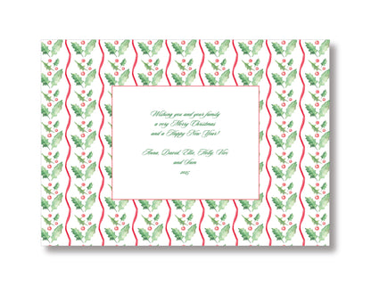 Holiday Photo Card    |    Candy Cane Christmas (Green)