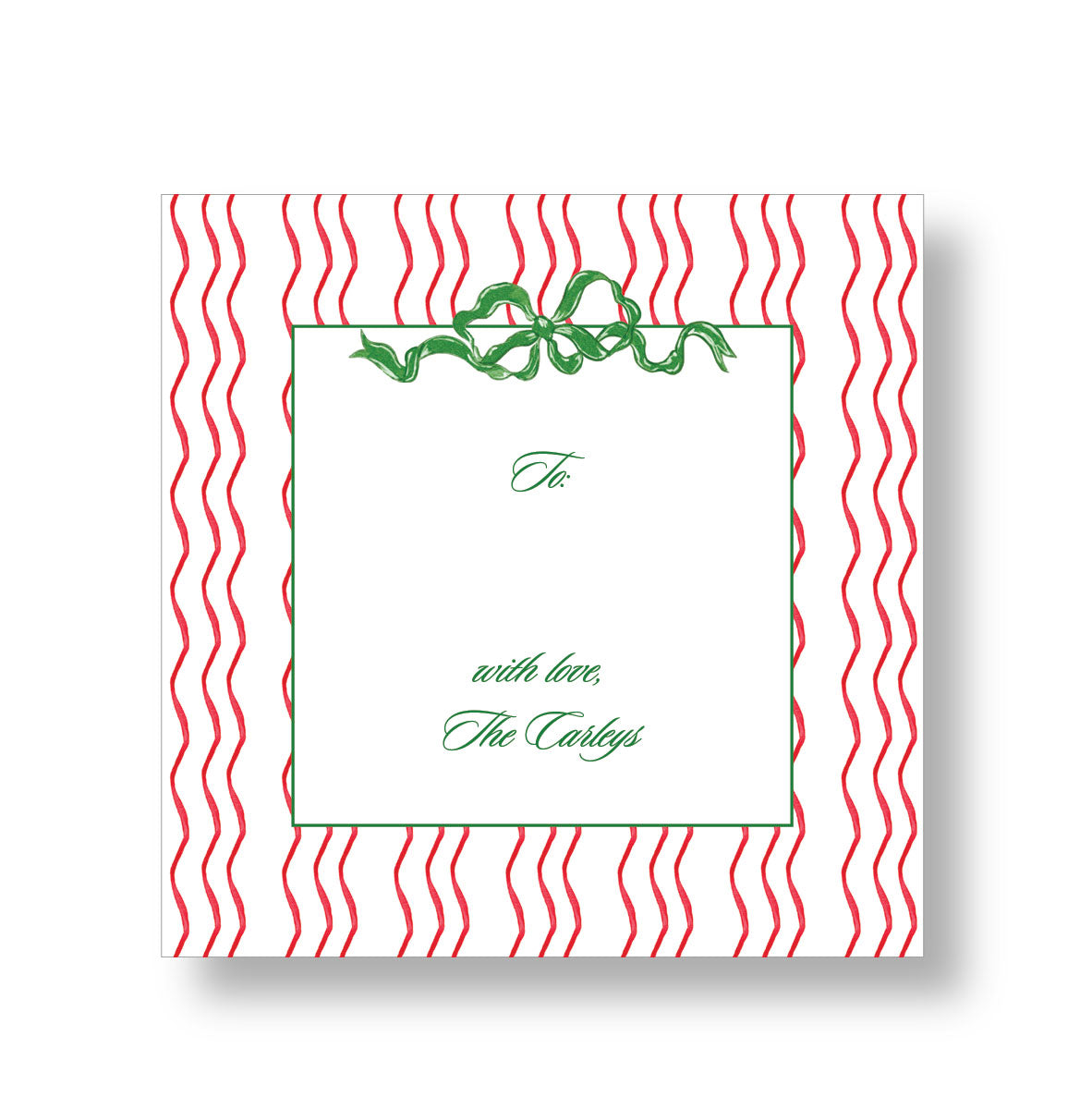 Holiday Gift Tag     |    Candy Cane Christmas (Green)