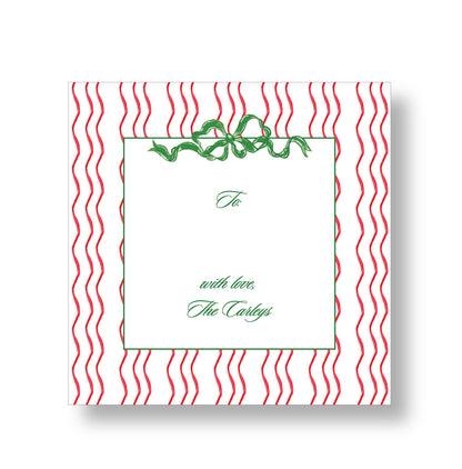 Holiday Gift Tag     |    Candy Cane Christmas (Green)