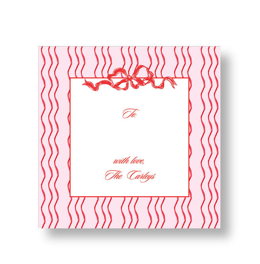 Holiday Gift Tag     |    Candy Cane Christmas (Pink)