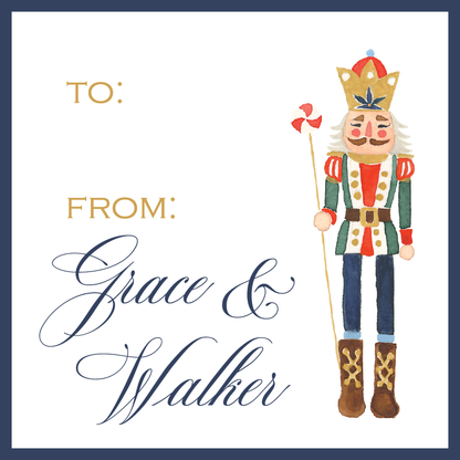 Holiday Gift Tag or Sticker   |   Nutcracker Peppermint Soldier