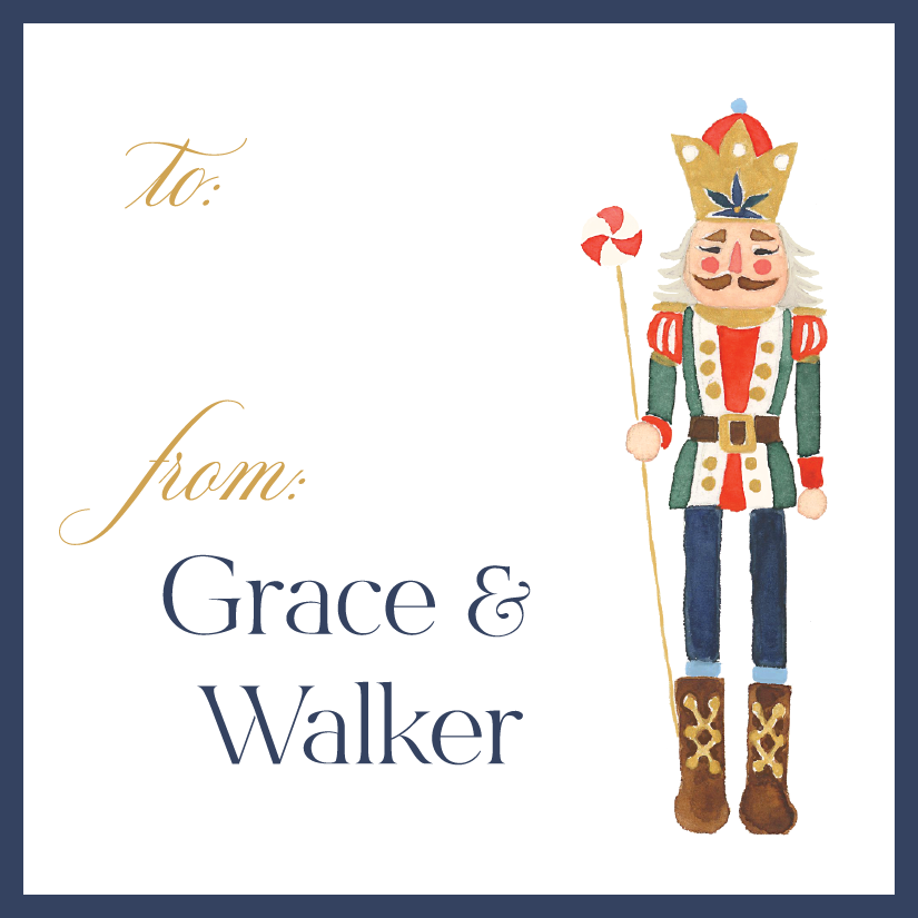 Holiday Gift Tag or Sticker   |   Nutcracker Peppermint Soldier