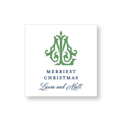 Holiday Gift Tag or Sticker   |     Classic Duogram