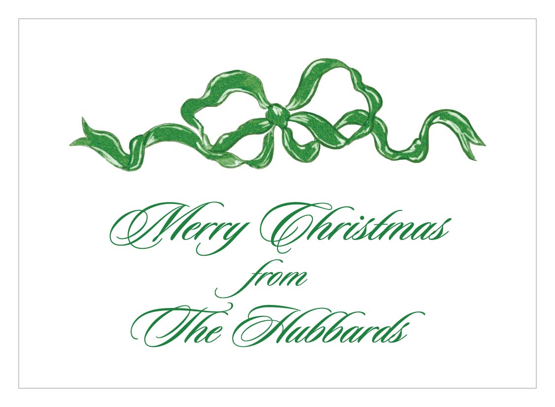 Holiday Gift Tag  |  Green Bow II