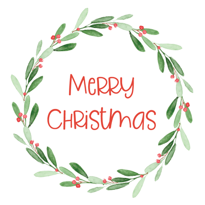 Holiday Gift Tag     |    Minimal Christmas Wreath