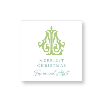 Holiday Gift Tag or Sticker   |     Classic Duogram