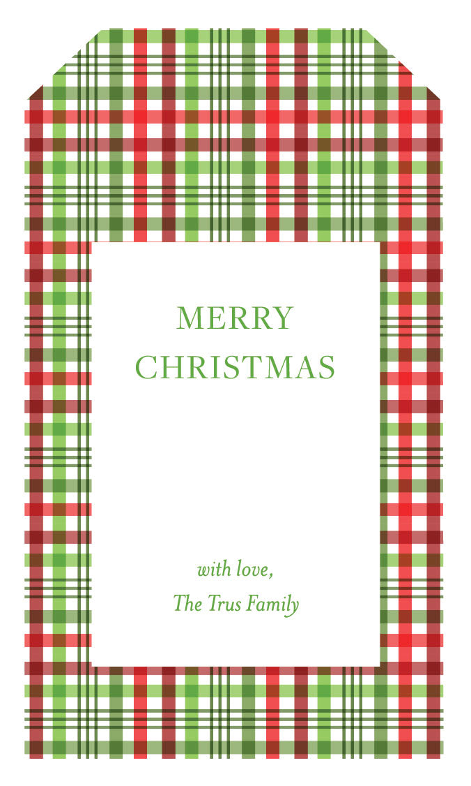 Holiday Gift Tag  |   Christmas Plaid