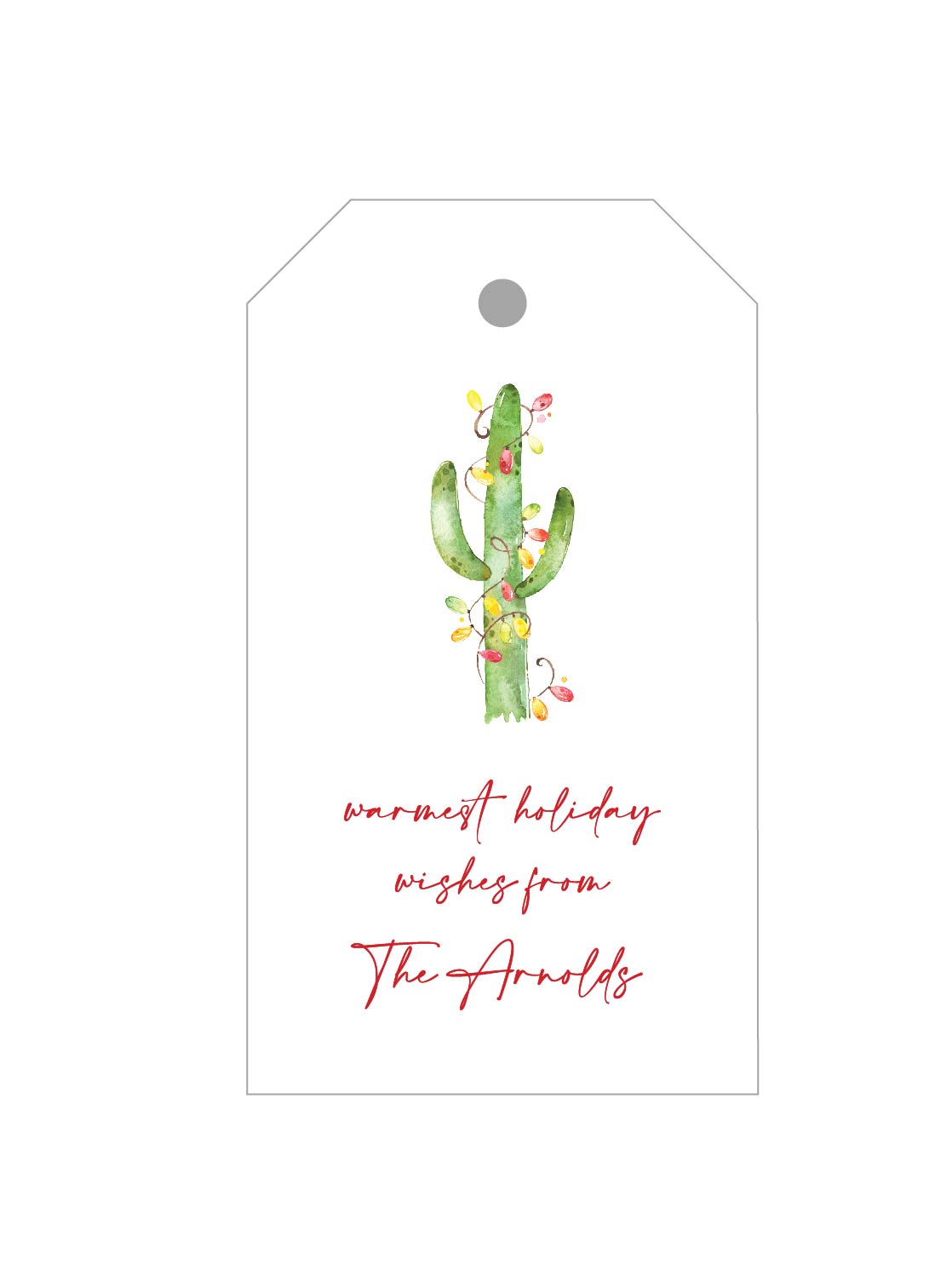 Holiday Gift Tag  |   Cactus Christmas