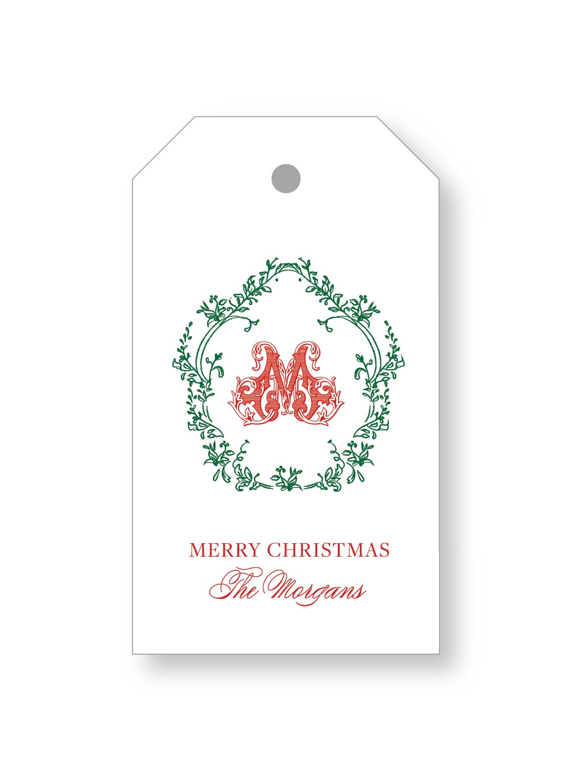 Holiday Gift Tag  |   Vintage Initial and Crest