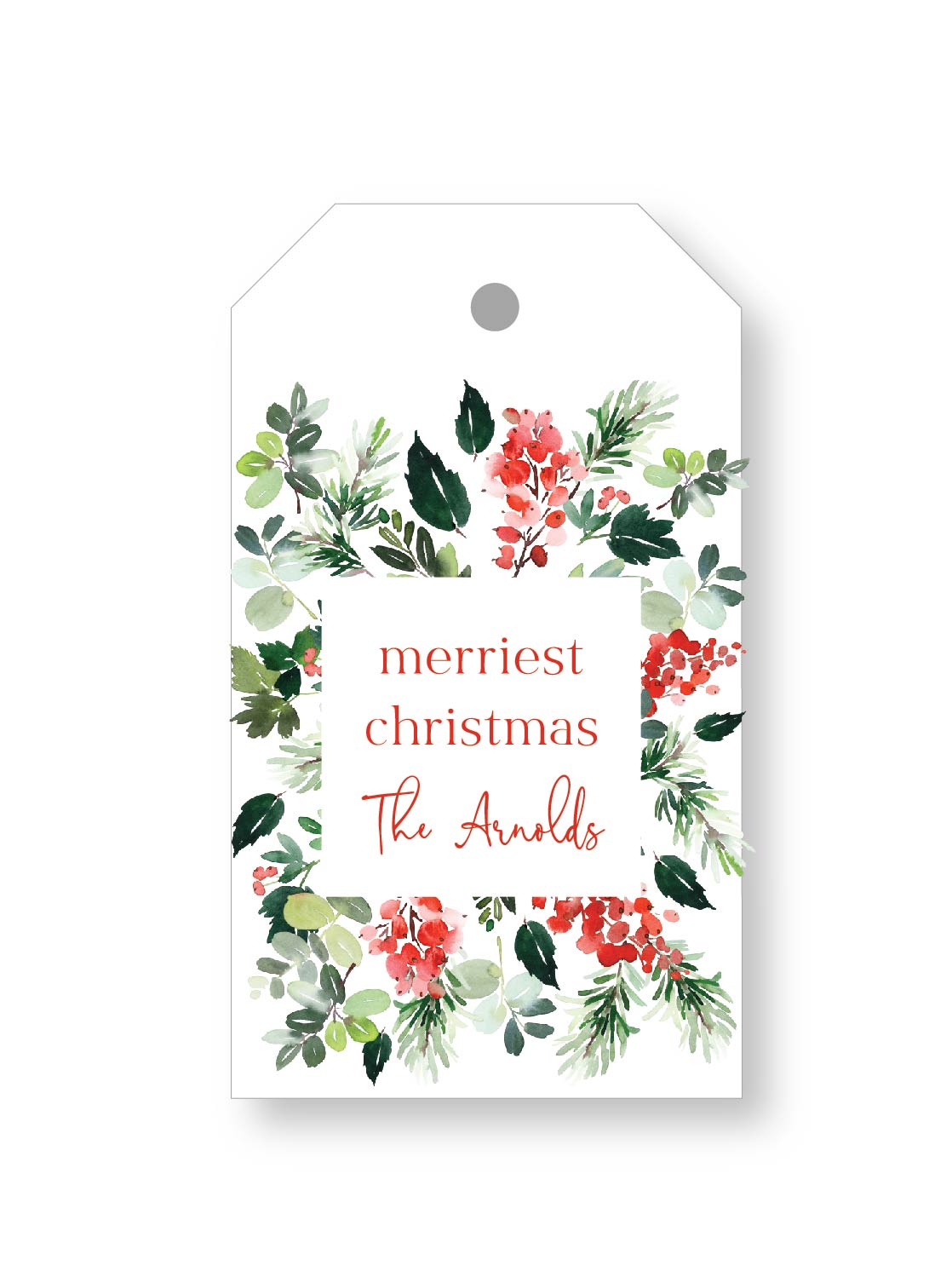 Holiday Gift Tag  |   Watercolor Christmas