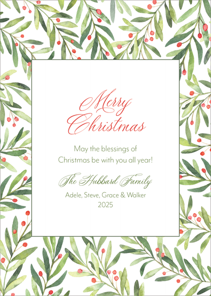 Holiday Photo Card   |   Berries and Branches